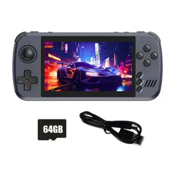 X39pro Ретро игровая консоль 64 ГБ 4,5-дюймовый экран Поддержка игроков 2 игроков Портативный геймпад Детские подарки Легкая установка B