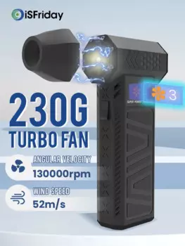 X3-M Мини-мощный воздуходувка 130000 Беспроводной портативный турбоструйный вентилятор RPM, экран дисплея, высокоскоростной пылесос для очистки пыли