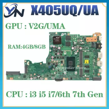 X405UQ Mainboard For ASUS S4100U X405UA X405URP X405UR X405UB A405U V405U S405U K405U F405U Laptop Motherboard I3 I5 I7 4GB/8GB