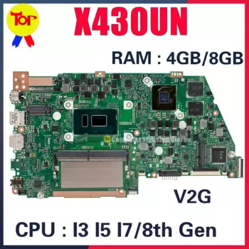 X430UN Материнская плата ASUS S430UF V430UF K430UN S430UA R430UA K430UA R430UN R430UF X430UA материнская плата для ноутбука I3 I5 I7 4 ГБ/8GB-RAM