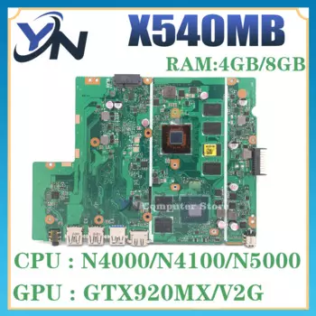 X540MB Mainboard A540MB F540MB R540MB Laptop Motherboard N4000 N4100 N5000 V2G 4GB/8GB-RAM Mainboard 100% Test OK