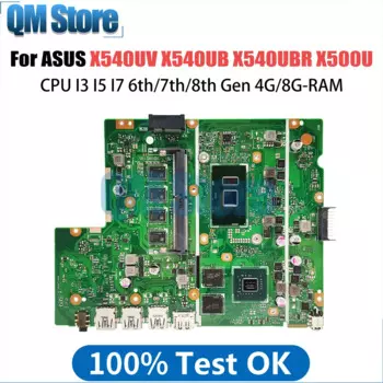 X540UV Mainboard For ASUS X540UB X540UBR X500U X543U R540U P540U F540U A540U K540U Laptop Motherboard I3 I5 I7 CPU 4G 8G RAM