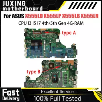X555LA Материнская плата ASUS X555LAB A555LA K555LA F555LA X555LD X555LB материнская плата для ноутбука I3 I5 I7 4-й 5-й процессор 4 Гб ОЗУ