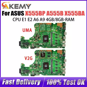 X555QA Материнская плата для ноутбука Asus X555Q A555Q X555B X555BP K555Q X555BA Материнская плата A6 A9 A10 A12 FX-9800P CPU 4G/8G-RAM