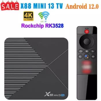 X88 Mini 13 ТВ-приставка Android13 Rockchip RK3528 4 ГБ 64 ГБ Поддержка 8K Видео 4K 60 кадров в секунду Wi-Fi6 BT5.0 Телеприставка