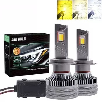 X8, 3 цвета, фонарь для передних фар, H7, H1, H11, 9005, 9006 hb3 9012, фонарь для передних фар