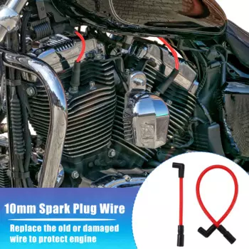 X Autohaux 2 шт. 10,4 мм 10 мм провод свечи зажигания для мотоцикла Harley-davidson Softail Dyna FXD 1999-2017 аксессуары для мотоциклов