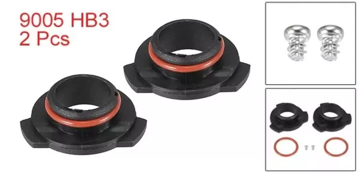 X Autohaux 2 шт. 9005 HB3 адаптер для передней фары базовые розетки лампы держатель универсальный для автомобиля черный