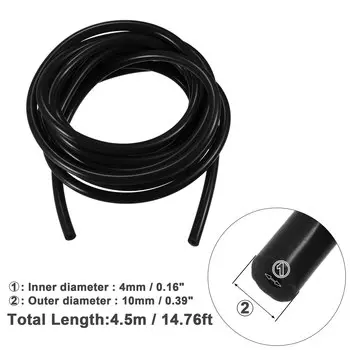 X Autohaux силиконовый вакуумный шланг, ID 3 мм 4 мм 5 мм до OD 9 мм 10 мм 11 мм 1 м/1,8 м/2,5 м/4,5 м, рулон, длина трубки, толщина стенки 3 мм