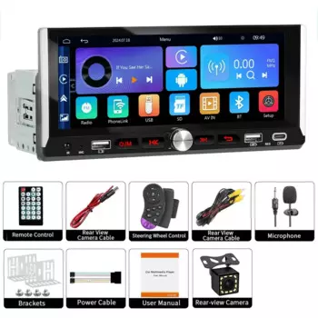 X-REAKO Автомобильный радиоприемник Стерео 1 Din 6,9 ''MP5-плеер Авторадио Беспроводной Carplay Android Auto Bluetooth FM USB 1DIN Мультимедийный плеер