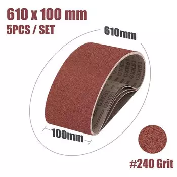 XCAN абразивные ленты 610x100 мм, 5 шт. Grit40-240