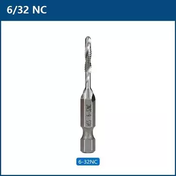 Композитный метчик XCAN 1/4 с шестигранным хвостовиком 6-32 8-32 10-24 10-32 12-24 1/4-20 HSS Машинный штекерный метчик Спиральная точка Инструменты для сверления резьбы