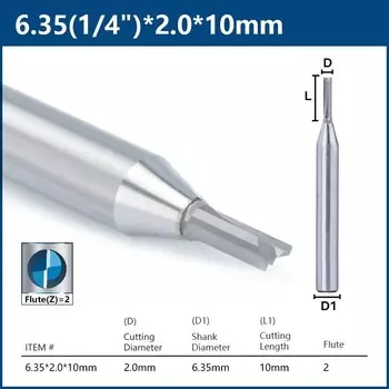 XCAN Концевая фреза 2-х канальная для дерева
