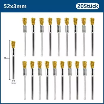 XCAN латунная проволочная щетка 3,0 мм для Dremel