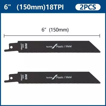 xcan Лезвие для сабельной пилы 6 дюймов 24TPI/18TPI