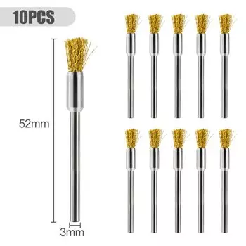 xcan Проволочные щетки для Dremel, латунь, 3,0 мм, 10/20 шт