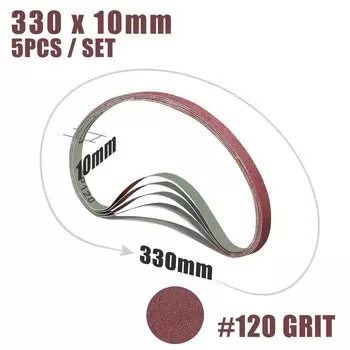 XCAN Шлифовальные ленты 330x10 мм, 5 шт.
