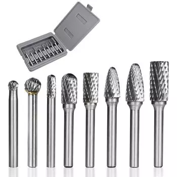 XCAN Твердосплавные фрезы 8 шт., 6 мм