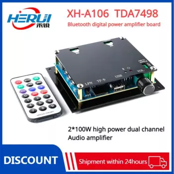 XH-A106 TDA7498 Bluetooth цифровой усилитель мощности плата 2*100 Вт мощный двухканальный аудиоусилитель