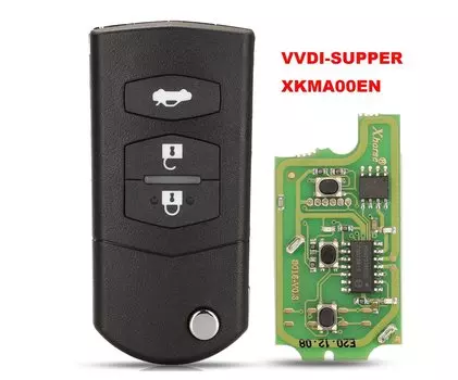 Xhorse jingyuqin VVDI SUPPER XKMA00EN проводной дистанционный ключ от машины для Mazda Flip 3 кнопки английский