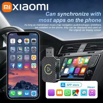 Xiaomi CarPlay AIBox WiFi Беспроводной адаптер Carplay Android Auto 2in1 Mini Box Plug & Play для OEM проводных автомобилей CarPlay/Andriod