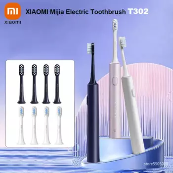 XIAOMI Mijia T302 Звуковая электрическая зубная щетка Подарочный набор Отбеливание зубов Чистка зубов Водонепроницаемая электронная зубная щетка 4 головки