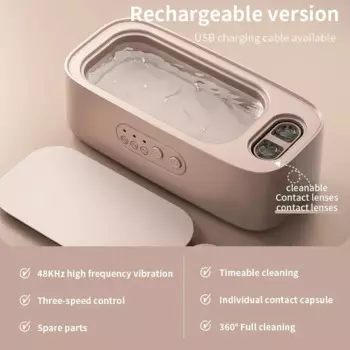 Xiaomi Upgrate Ultrasonic Cleaner Contact Lens Cleaning Bin Glasses Cleaning Machine 48Khz Jewelry Cleaner High Frequency New