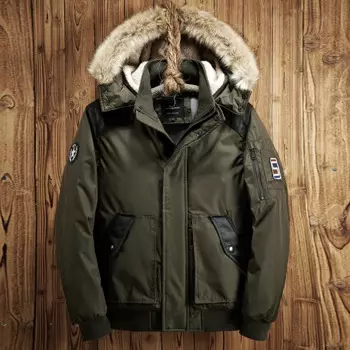 XingDeng 2019 весна зима ветрозащитные толстые теплые парки куртка мужская ветровка верхняя одежда с карманами шапка из искусственного меха модные куртки