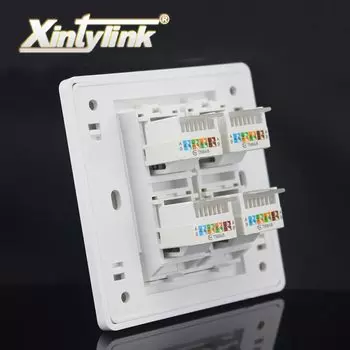 Xintylink 86# 4-портовая настенная панель RJ45