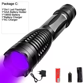 XINYI 2 в 1 ультрафиолетовый фонарик