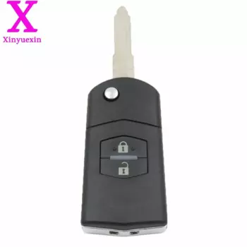 Xinyuexin Чехол для автомобильного ключа для Mazda 3 5 6 2 3 кнопки брелок для дистанционного ключа складной Флип пластиковый флип-брелок автомобильные аксессуары