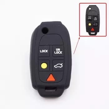 Xinyuexin силиконовый чехол для ключей от машины для Volvo XC90 S80 XC70 S60 V70 Обложка Брелок дистанционного управления защитный чехол 5 кнопок