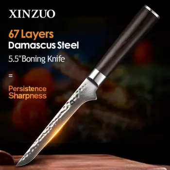 XINZUO 5,5 дюймов нож для обвалки супер Дамасская сталь нож для мясника кухонные ножи шеф-повара нарезка нарезки инструменты для приготовления пищи