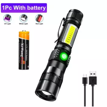 XIWANGFIRE 3-в-1 УФ-фонарик 365 Нм 7 режимов