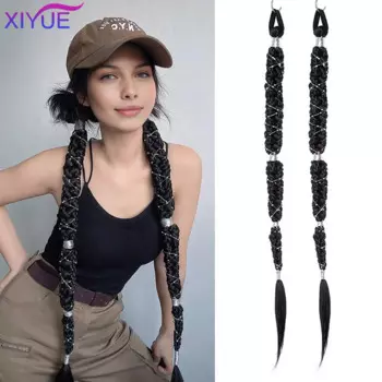XIYUE парик для конского хвоста, женская красная сетка, милая острая девушка, боксерская оплетка для волос, стиль петли, двойная длинная оплетка