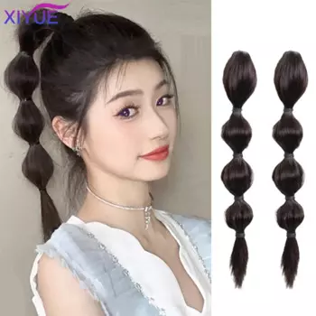 XIYUE пузырьковый Плетеный парик, коса, захват, клипса, парик для конского хвоста, Женская милая крутая оплетка для бокса
