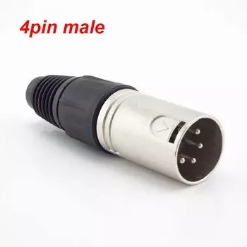 XLR разъем аудиокабеля серебристый