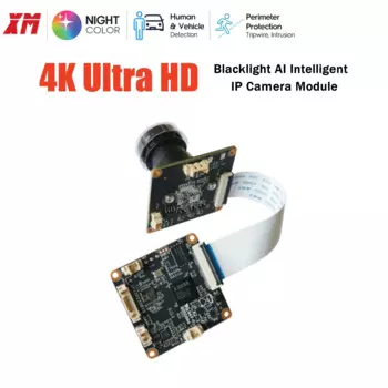XM 4K Ultra HD Blacklight AI 8MP IP-камера Модуль веб-камеры Двустороннее аудио Лицо Обнаружение человеческого автомобиля Icsee Полноцветное ночное видение