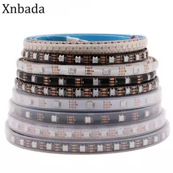 Xnbada адресная светодиодная лента WS2812B 30/60/144 пикселей чёрная/белая