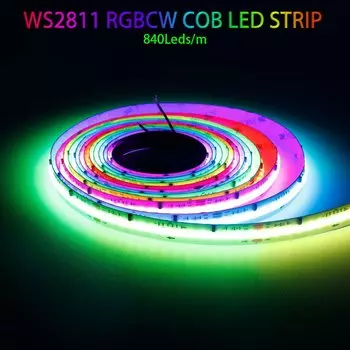 Xnbada RGBCCW светодиодная лента WS2811 840 светодиодов/м 12 мм DC24V