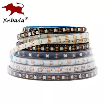 Xnbada Светодиодная лента WS2812B RGB 30/60/74/96/144 LED/м DC5V 1м/5м