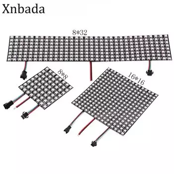 Xnbada WS2812B светодиодная панель 8x8/16x16/8x32 пикселей