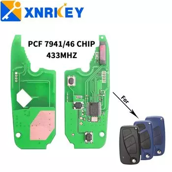 XNRKEY 2/3 кнопки PCF7946/PCF7941/ID46 чип 433 МГц дистанционный Автомобильный ключ для FIAt 500 Panda Punto Bravo Key с