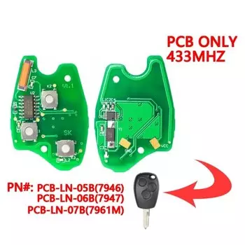 XNRKEY 2/3 кнопки PCF7947/7946/4AChip электронная печатная плата для Renault Duster Modus Clio 3, Автомобильный ключ с дистанционным управлением