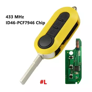 XNRKEY 2/3 кнопочный Выкидной Автомобильный ключ PCF7946 433 МГц для Fiat500 500L Punto Florino Doblo Qubo Evo для системы Delphi/Marelli BSI
