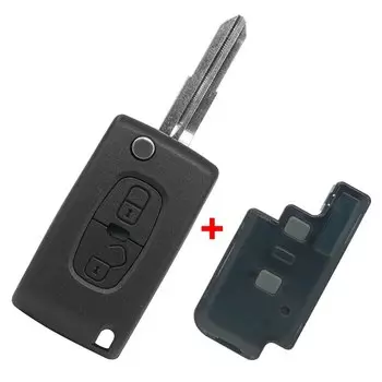 XNRKEY 2B флип-чехол для автомобильного ключа для Peugeot 4007 ET4008 для Citroen C-Crosser C4 Aircross, сменный корпус дистанционного ключа MIT11R Blade