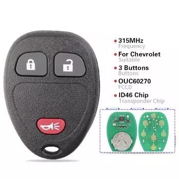 XNRKEY 3 4 5 6 кнопочный умный дистанционный ключ для Chevrolet Tahoe подачи для GMC Chevy Silverado для Buick Hummer H3 315 МГц OUC60270