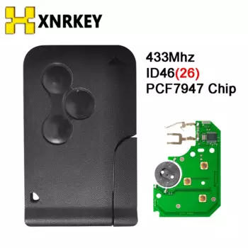 XNRKEY 3 кнопки 433 МГц PCF7947 чип смарт-ключ карта дистанционный Автомобильный ключ для Renault Megane II Scenic II Grand Scenic 2003-2008