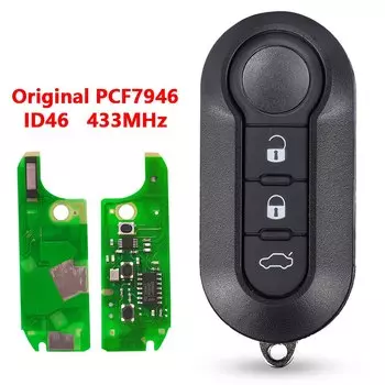 XNRKEY 3-кнопочный автомобильный Выкидной дистанционный ключ для Fiat 500 Panda Punto Bravo Stilo Ducato 2016-2017 PCF7946 Delphi BSI /M-arelli BSI System