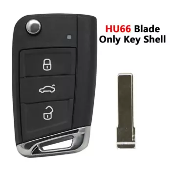 XNRKEY 3-кнопочный флип-ключ для автомобиля оболочка для Volkswagen Skoda Octavia A7 VW Golf 7 MK7 Seat Leon Passat Beetle Polo Bora